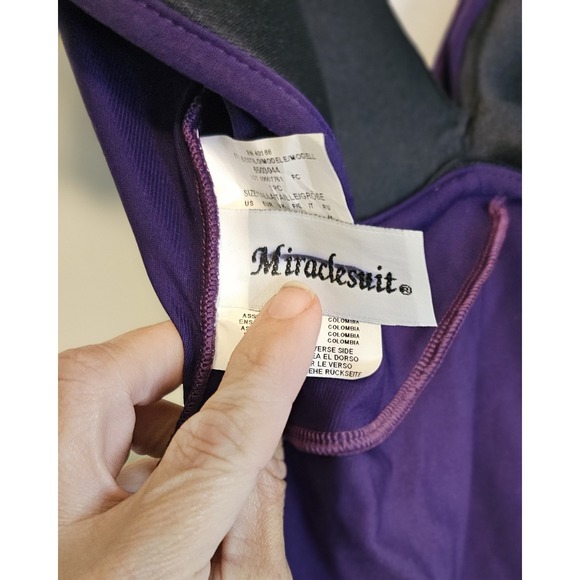 Miraclesuit Stunning Plum Wraptress One Piece Swimsuit Size 8 Tummy Slimming - Picture 6 of 10